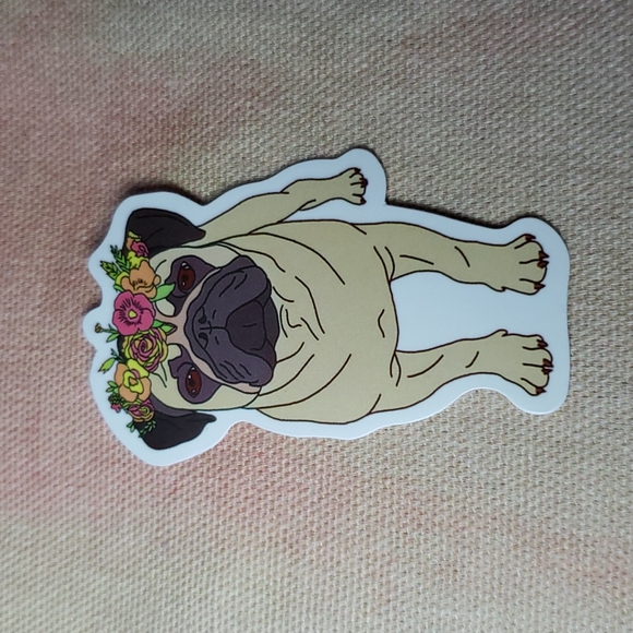 (J) Pug Dog Sticker Doggie Dog Mom Puppy - Picture 5 of 5
